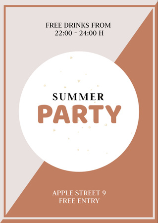 Summer Party Announcement Flyer A6 Šablona návrhu