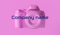 Commercial Photographer Services Offer with Camera on Pink
