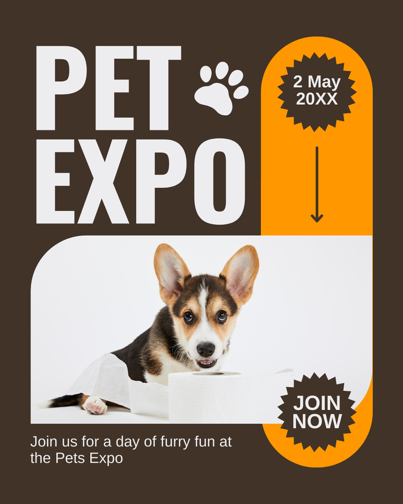 Designvorlage Excellent Pet Expo Event In Spring Announcement für Instagram Post Vertical