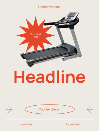Offer Sports Activities with Best Cardio Equipment Poster US Design Template
