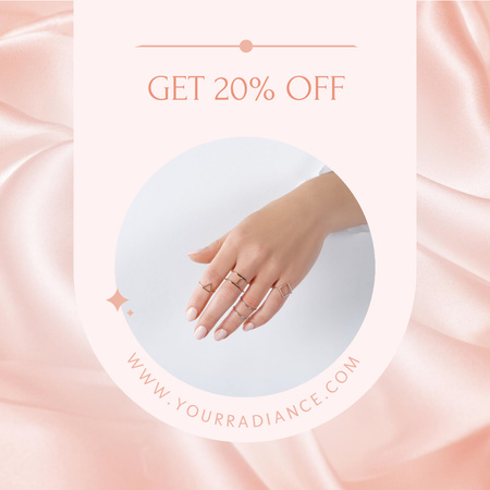 Offer Discounts on Women's Gold Rings Instagram Design Template