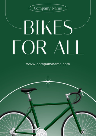 Bicycles Sale Offer Poster Tasarım Şablonu