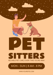 Pet Sitters Services Offer on Beige
