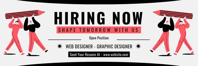 Template di design Exciting Job Opportunity for Web And Graphic Designer Twitter