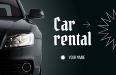 Car Rental Offer with Black Car