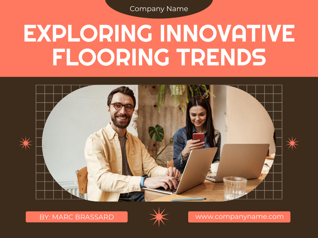 Exploring Innovative Flooring Trends Ad Presentation Πρότυπο σχεδίασης
