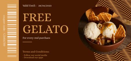 Platilla de diseño Gelato Ice-Cream Discount Coupon Din Large