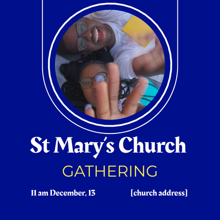 Announcement Of Religious Community Gathering Animated Post Design Template