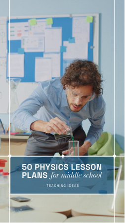 Template di design Piani di lezione di fisica Instagram Video Story