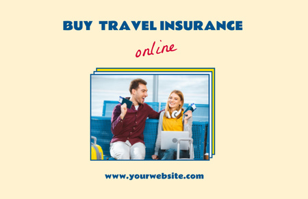 Ontwerpsjabloon van Flyer 5.5x8.5in Horizontal van Affordable Travel Insurance Package Offer