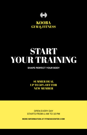 Awesome Fitness Center And Gym Promotion With Discounts Flyer 5.5x8.5in – шаблон для дизайна