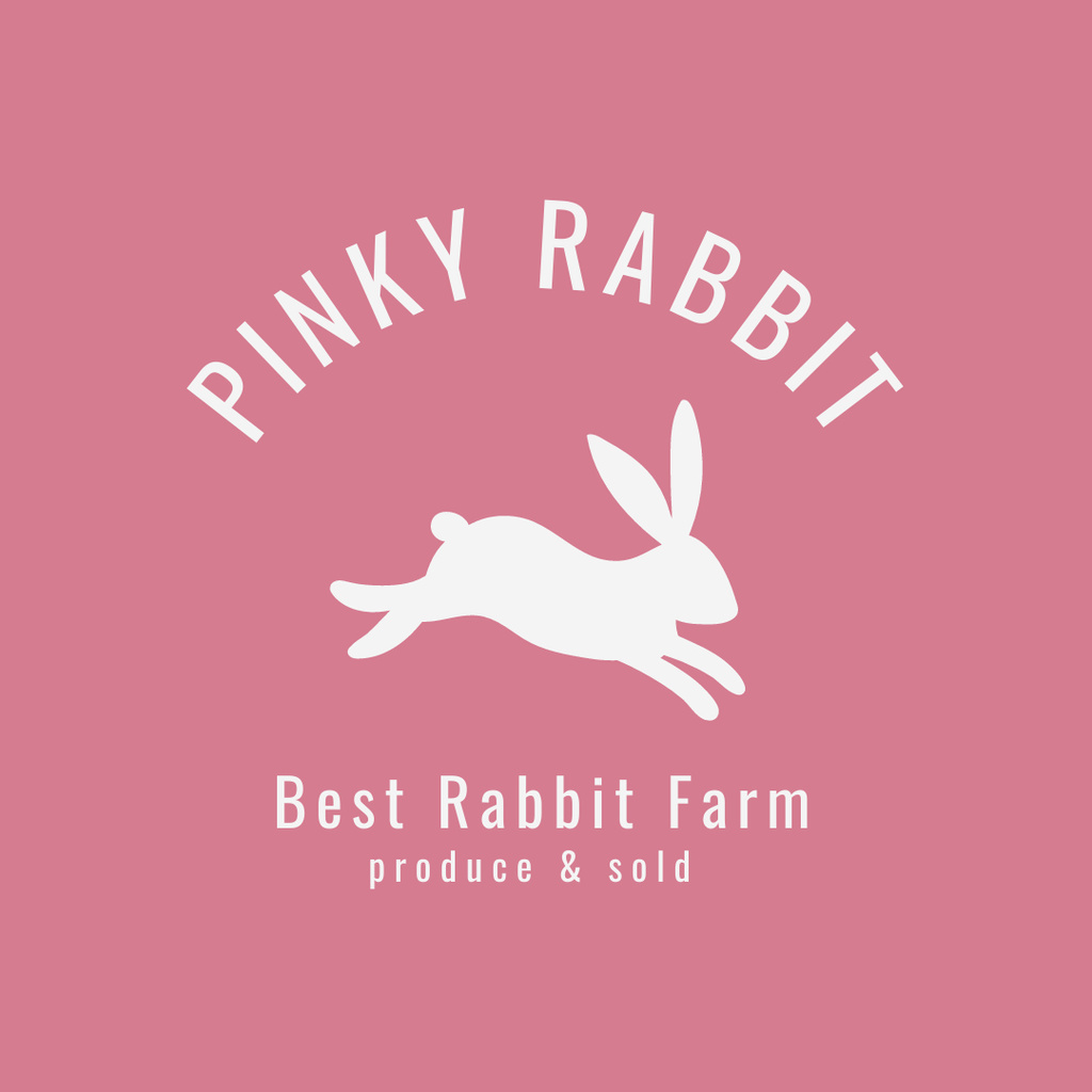 Rabbit Farm Offer Logo 1080x1080pxデザインテンプレート