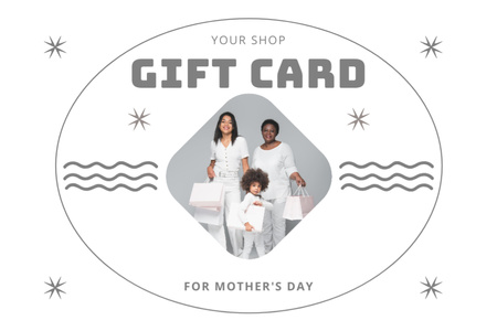 Offer of Shopping on Mother's Day Gift Certificate Design Template