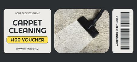 Offer of Carpet Cleaning Services Coupon 3.75x8.25in Design Template