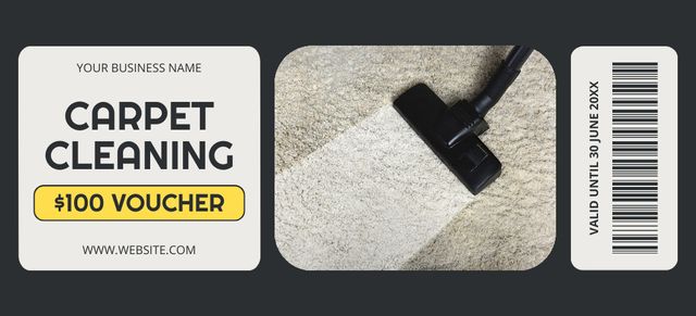 Offer of Carpet Cleaning Services at Low Price Coupon 3.75x8.25in – шаблон для дизайну