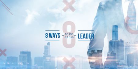 Plantilla de diseño de 8 ways to be a true leader Image 