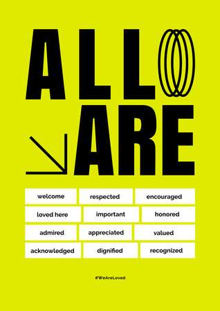 Inspirational Phrase about Self Love Poster – шаблон для дизайну