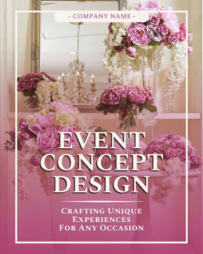 Services for Creating Unique Event Designs Instagram Post Verticalデザインテンプレート