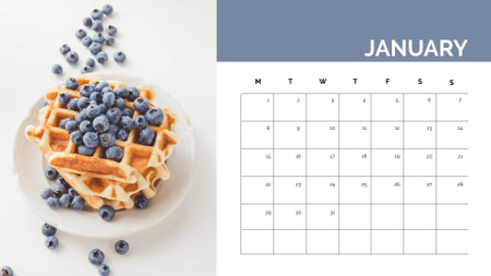 Delicious Desserts and Cakes Calendar Design Template