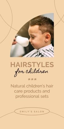 Children's Hair Salon Services Offer Graphic Design Template