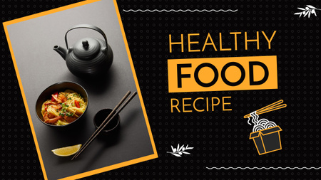 Healthy Food Recipe Youtube Thumbnail Design Template