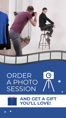 Template di design Qualified Photo Session Order And Gift Offer Instagram Video Story