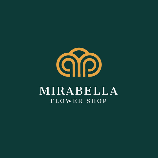 Designvorlage Emblem of Flower Shop für Logo