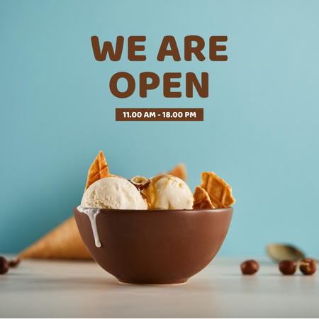 Platilla de diseño Ice Cream Cafe Ad Instagram