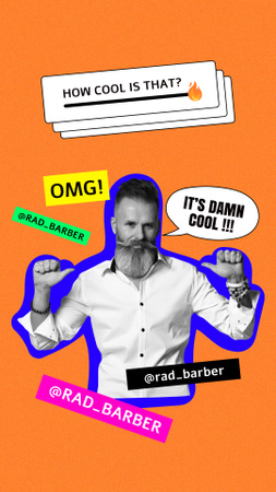 Cool and confident Barber Instagram Story Šablona návrhu