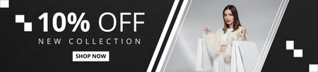 Designvorlage Discount on Fashion Collection für Ebay Store Billboard