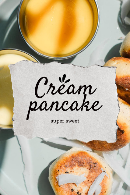 Ontwerpsjabloon van Pinterest van Sweet Creamy Pancakes