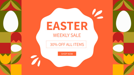 Easter Weekly Sale Announcement FB event cover Design Template