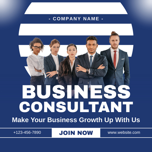Professional Team of Business Consultants LinkedIn post tervezősablon