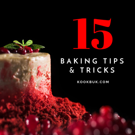 Baking Tips Ad with Yummy Cake Instagram Modelo de Design