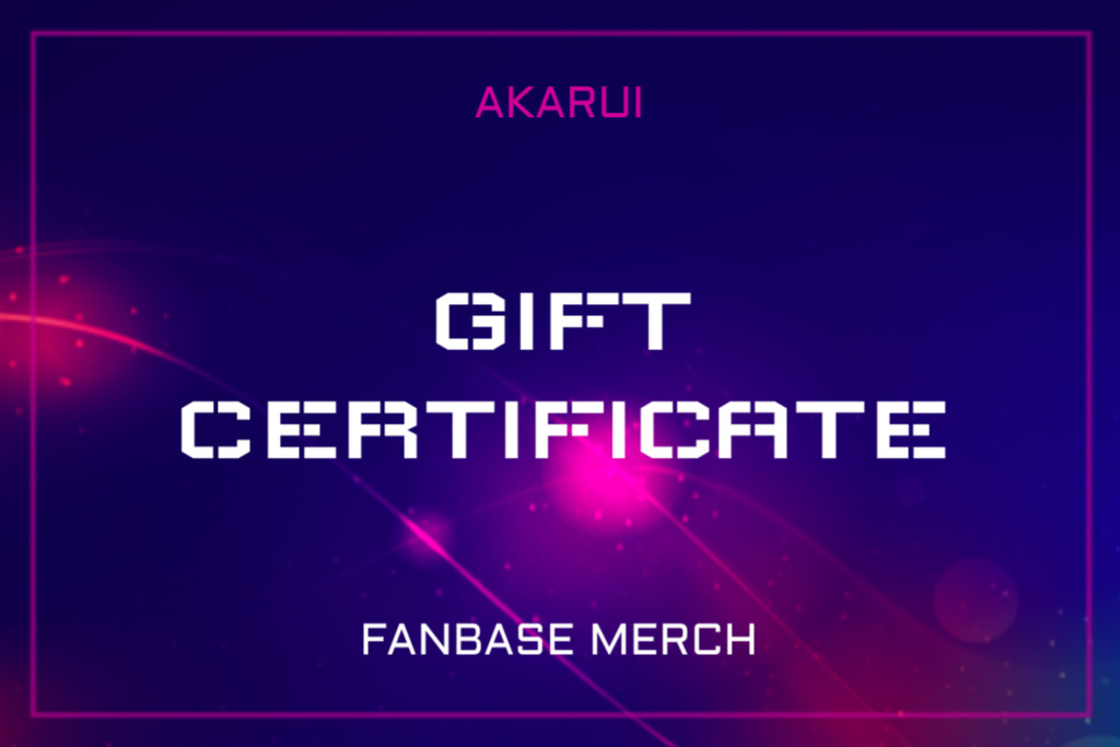 Gaming Merch Offer Gift Certificate – шаблон для дизайну