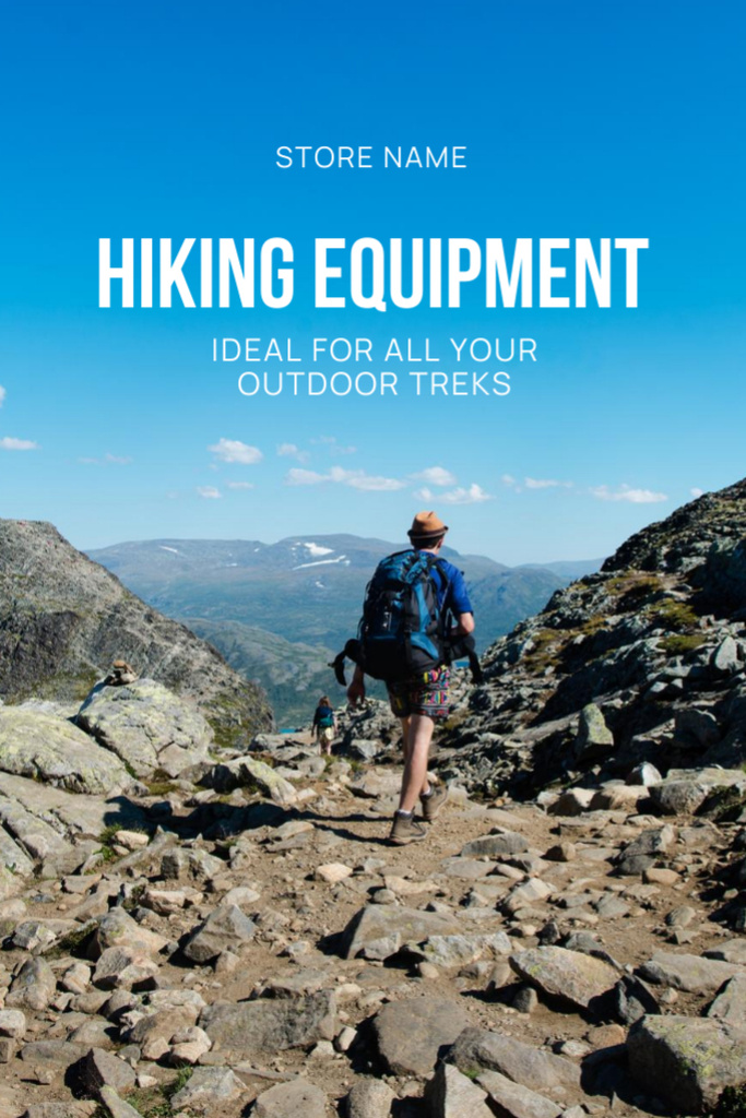 Hiking Equipment Sale Flyer 4x6in Design Template