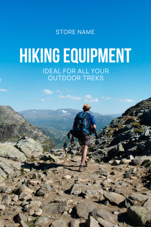 Hiking Equipment Sale Offer Flyer 4x6in Design Template