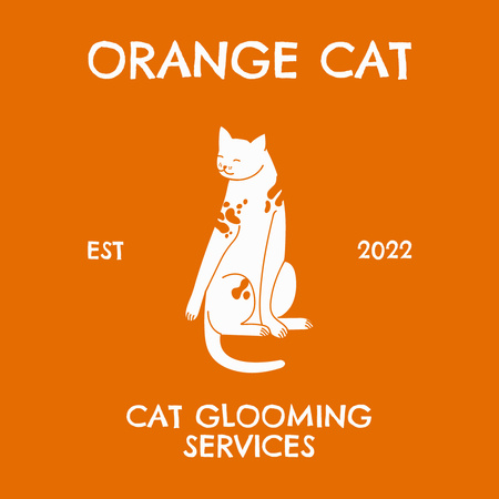 Emblem of Grooming Service Logo tervezősablon