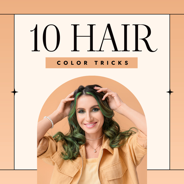 Helpful Hair Coloring Tips And Tricks Animated Post Šablona návrhu