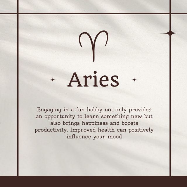 Szablon projektu Aries Zodiac Sign Personality Instagram