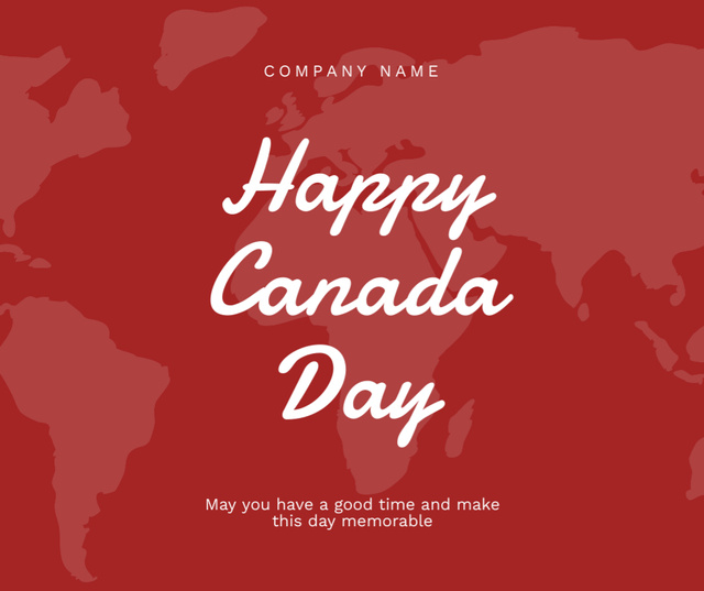 Canada Day Celebration Announcement Facebookデザインテンプレート