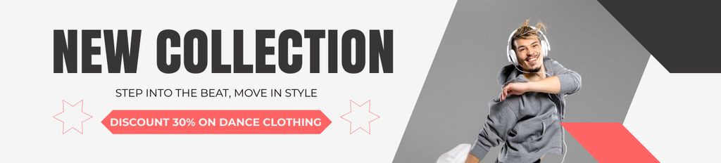 Ad of New Dance Clothing Collection Ebay Store Billboard Πρότυπο σχεδίασης