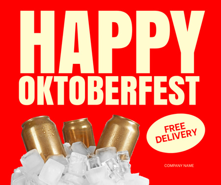 Oktoberfest Celebration Announcement Facebook Πρότυπο σχεδίασης