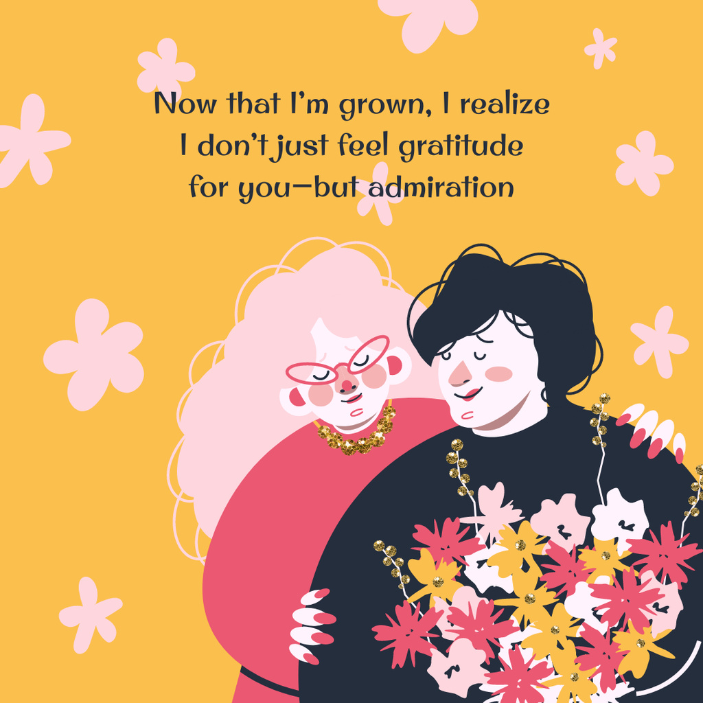 Ontwerpsjabloon van Instagram van Best Wishes for Mother's Day