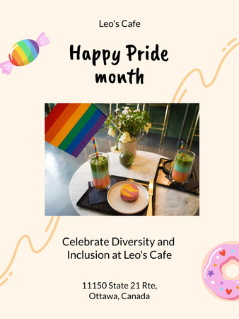 LGBT-Friendly Cafe Invitation Poster US Design Template