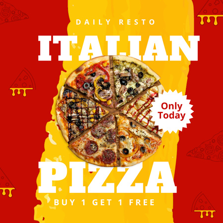 Delicious Pizza Offer Instagram Šablona návrhu