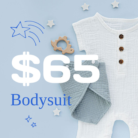 Baby Clothes and Toys store ad Instagram Design Template