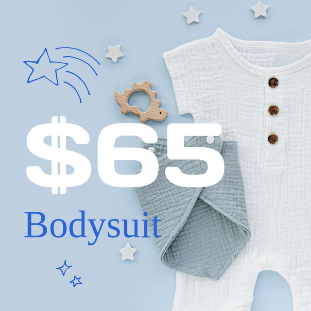 Baby Clothes and Toys store ad Instagram Šablona návrhu