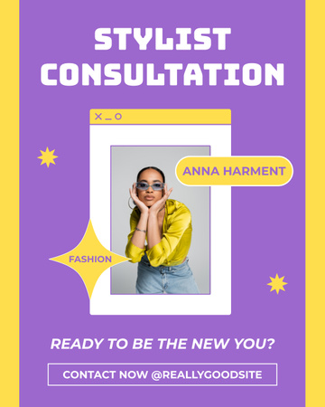 Consultation of Experienced Stylist Instagram Post Vertical Design Template
