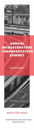 Oznámení o výročním summitu Infrastructure Transport Summit Skyscraper Šablona návrhu